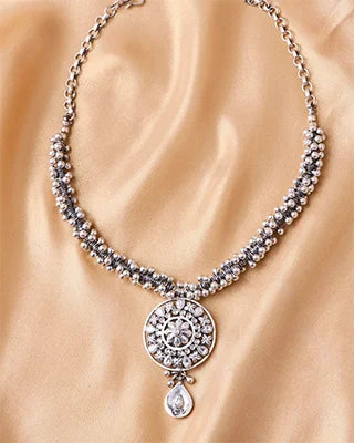 Ghunghroo Necklace front view - Silsila by Dvaar