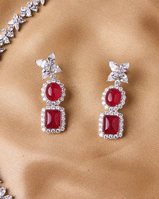 Garnet Glow Necklace in 92.5 Silver