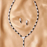 Serpent Noir Necklace in 92.5 Silver