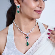 Verdite Necklace detail - Silsila by Dvaar