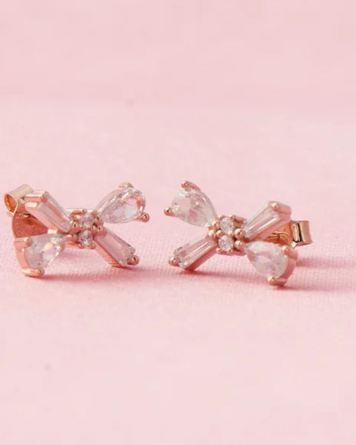 Tiny Bow Studs in 92.5 Silver