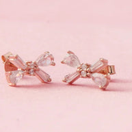 Tiny Bow Studs in 92.5 Silver