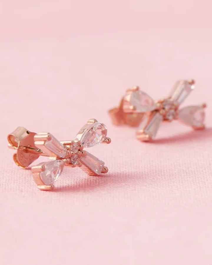 Tiny Bow Studs in 92.5 Silver