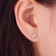 Butterfly Studs in 92.5 Silver