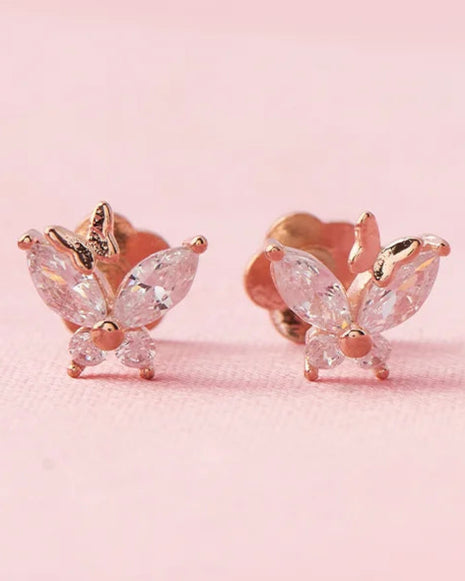 Butterfly Studs in 92.5 Silver