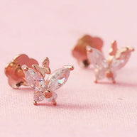 Butterfly Studs in 92.5 Silver