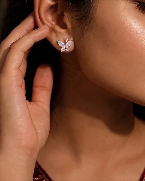 Butterfly Studs in 92.5 Silver