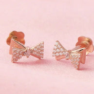 Double Bow Studs in 92.5 Silver