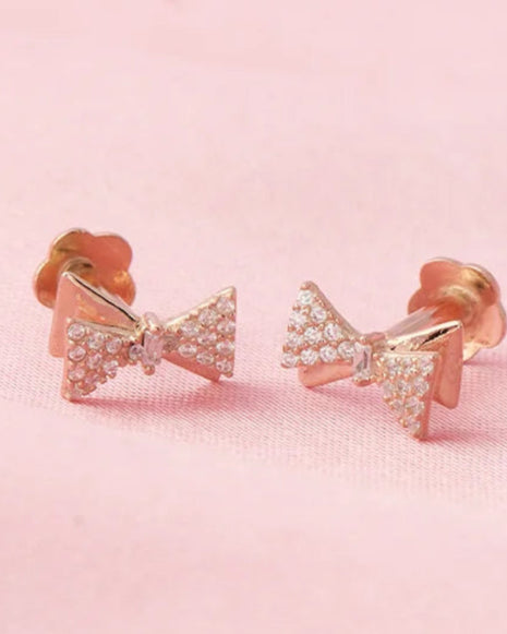 Double Bow Studs in 92.5 Silver