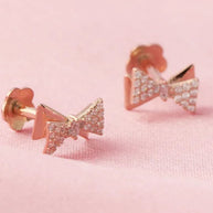 Double Bow Studs in 92.5 Silver