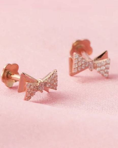 Double Bow Studs in 92.5 Silver