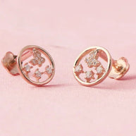 Halo Butterfly Studs in 92.5 Silver