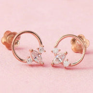 Pearl Halo Studs in 92.5 Silver