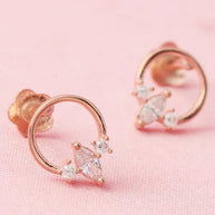 Pearl Halo Studs in 92.5 Silver