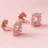 Grid Studs in 92.5 Silver