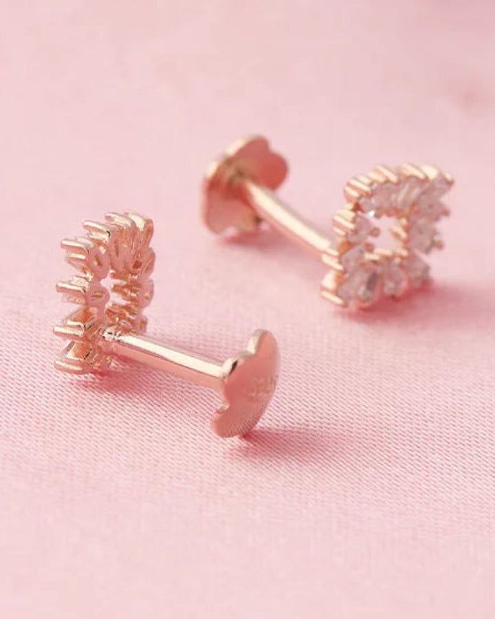 Grid Studs in 92.5 Silver