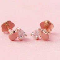 Mini Heart Studs in 92.5 Silver