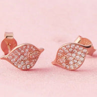 Neo Leaf Studs in 92.5 Silver