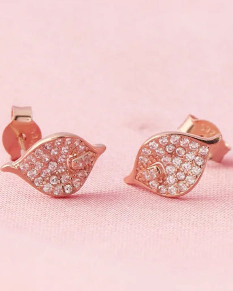 Neo Leaf Studs in 92.5 Silver