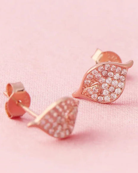 Neo Leaf Studs in 92.5 Silver