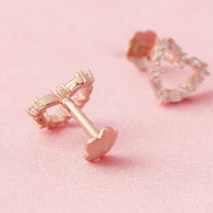 Heart Studs in 92.5 Silver