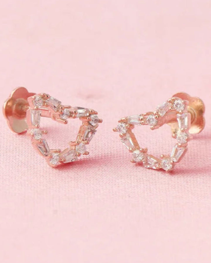 Heart Studs in 92.5 Silver
