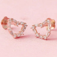 Heart Studs in 92.5 Silver