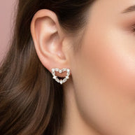 Heart Studs in 92.5 Silver