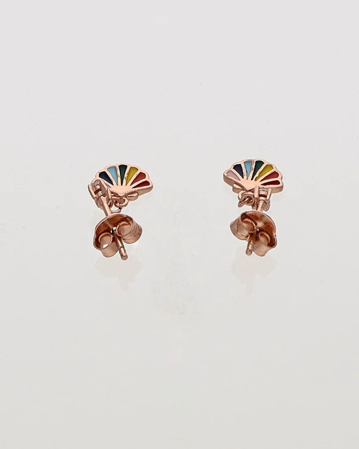 Multi-color Studs in 92.5 Silver