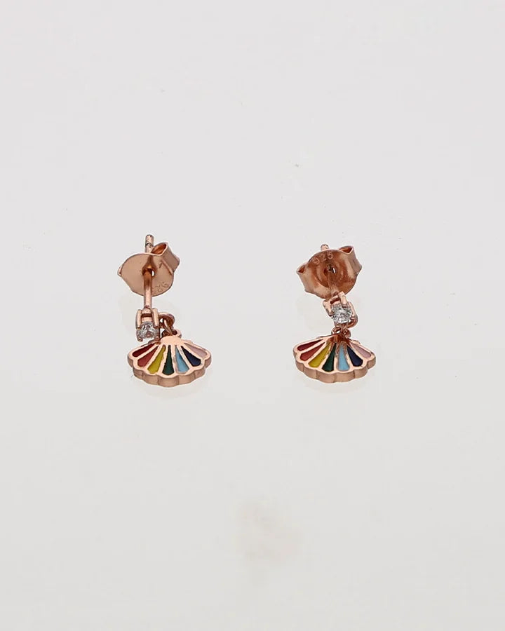 Multi-color Studs in 92.5 Silver