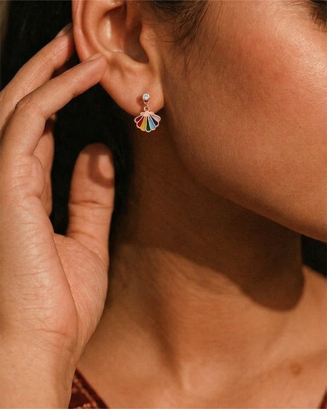 Multi-color Studs in 92.5 Silver