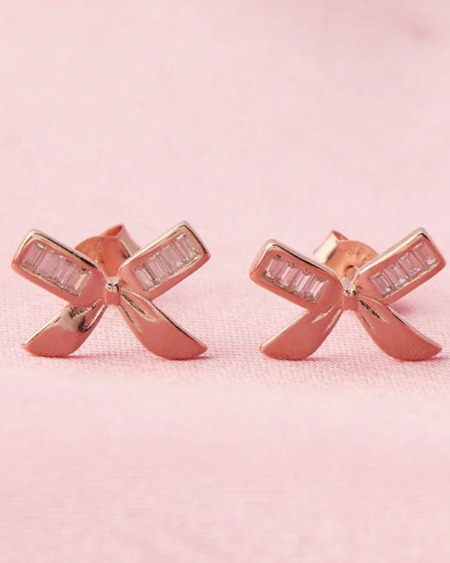 Bare Bow Studs in 92.5 Silver