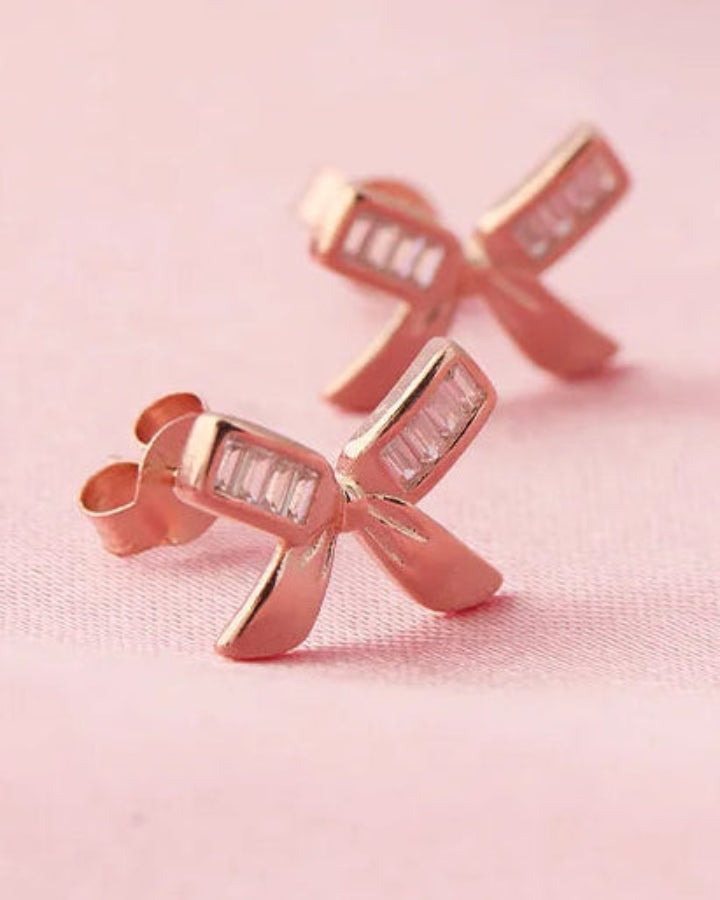 Bare Bow Studs in 92.5 Silver