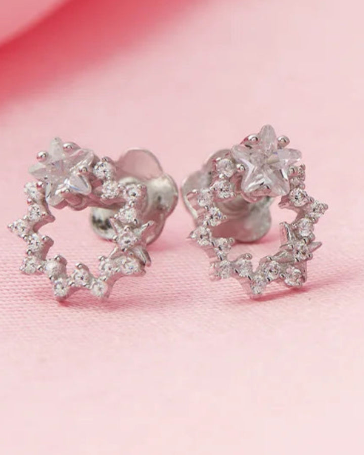 Aureole Studs in 92.5 Silver