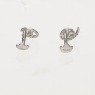 Moonlit Heart Studs in 92.5 Silver