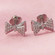 Bow Studs in 92.5 Silver
