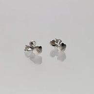 Half Heart Studs in 92.5 Silver