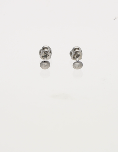 Pure Heart Rhodium Studs