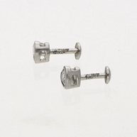 Pure Heart Rhodium Studs