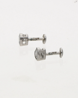 Pure Heart Rhodium Studs