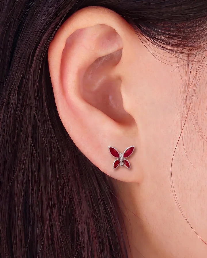 Flutterby Studs in 92.5 Silver