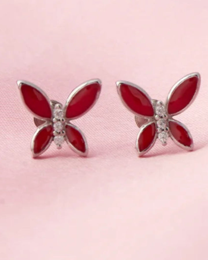 Flutterby Studs in 92.5 Silver