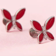 Flutterby Studs in 92.5 Silver