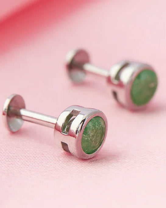 Moss Studs in 92.5 Silver