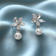 Royal Pearl Studs in 92.5 Silver