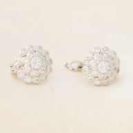 Floral J Studs in 92.5 Silver