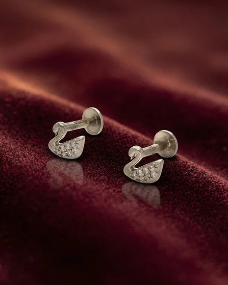 Duck Studs in 92.5 Silver
