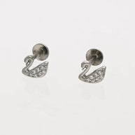 Duck Studs in 92.5 Silver