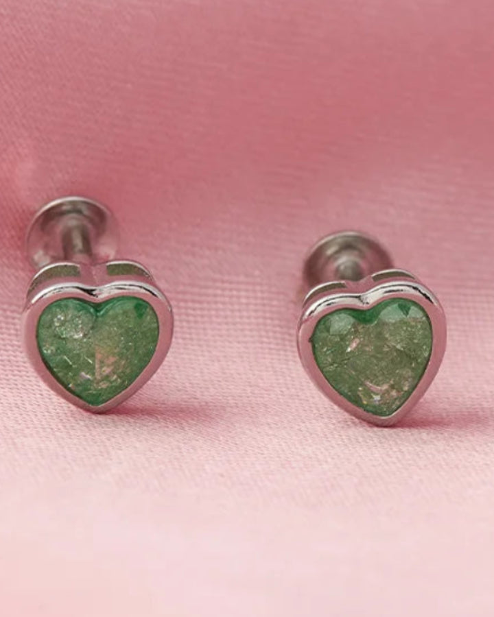 Olive Studs in 92.5 Silver
