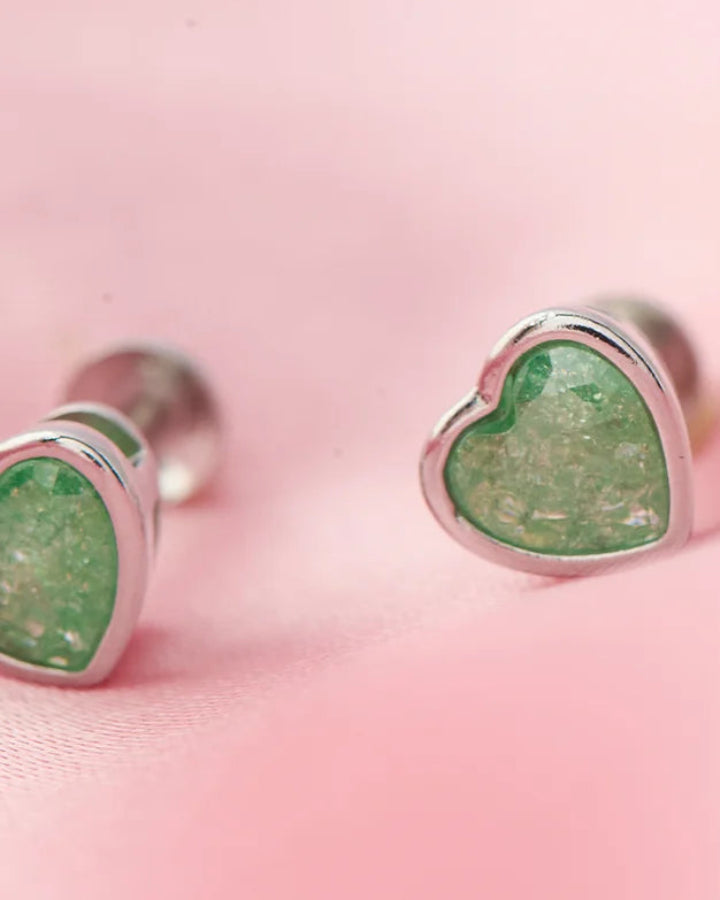 Olive Studs in 92.5 Silver